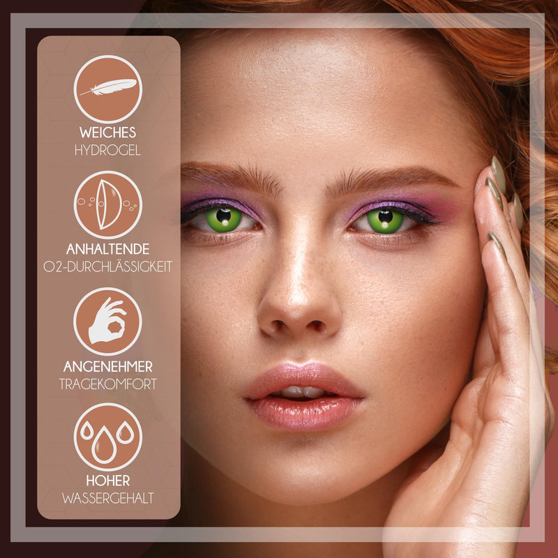 aricona contact lenses daily lenses - green contact lenses colored - Magic Green - Halloween contact lenses without strength for Halloween & costume parties - NewNest Australia