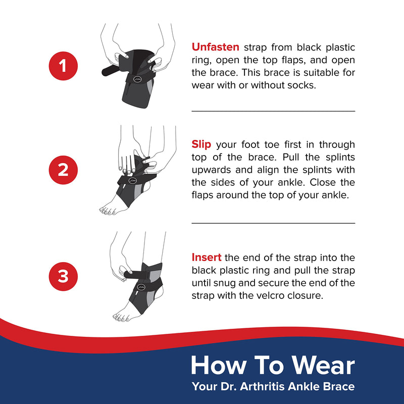 Doctor Developed Ankle Brace for Sprained Ankle, Support Stabilizer Splint for Injured Foot – Foot Brace/ Achilles & Peroneal Tendonitis – Ankle Brace For Women / Men (Small, Single, Right) S - NewNest Australia