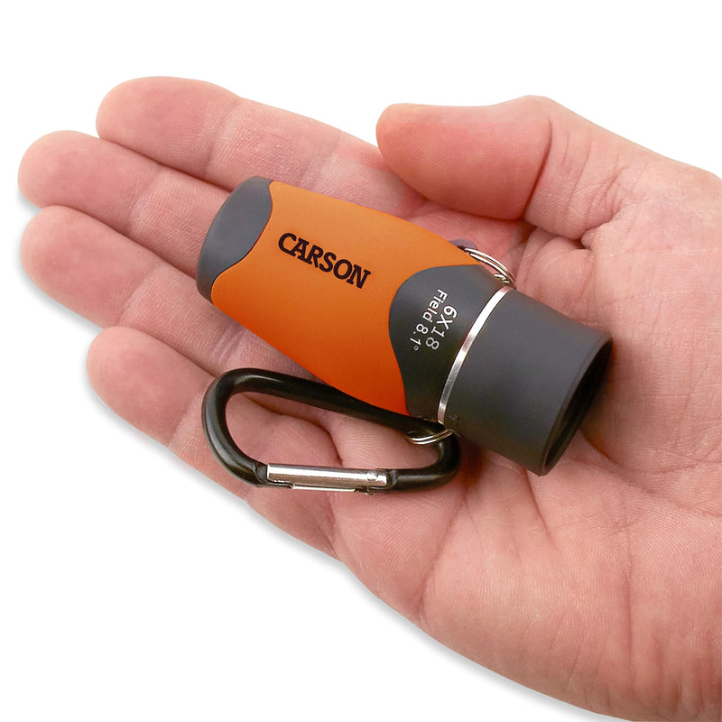 Carson MiniMight 6x18mm Pocket Monocular with Carabiner Clip Orange - NewNest Australia