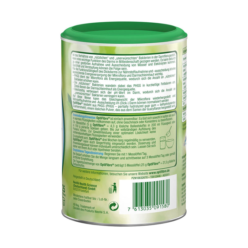 Optifibre 125G Tin | Soluble Fiber | For Irritated Intestines | Can Restore The Intestinal Flora And Normalize Nutrient Intake | 100% Vegetables | Tasteless, Easily Soluble Without Swelling - NewNest Australia