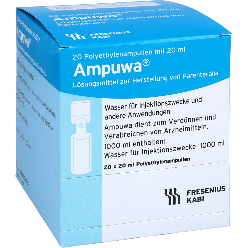 Ampuwa water for injections polyethylene ampoules, 400 ml solution - NewNest Australia
