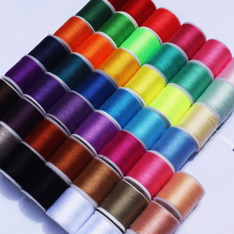 45 spools Sewing Thread Kits Polyester for Hand & Machine Sewing Total 4500yards 45 Rainbow spool - NewNest Australia