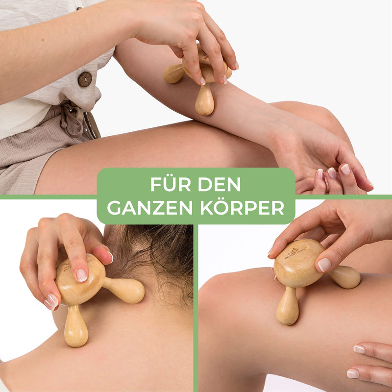 Ergo Massage Aid / Massager Made Of Cherry Wood, Oilproof, Relaxation For Back, Neck, Arms And Legs, Top Hygiene Thanks To Oil-Resistant Painting, Quality From Massage-Expert - NewNest Australia