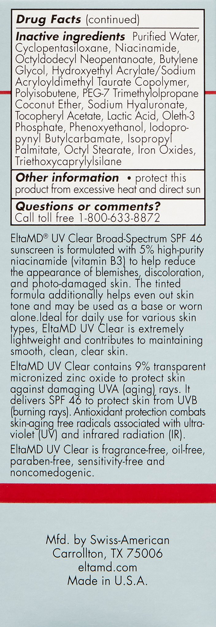 EltaMD UV Clear Broad-Spectrum SPF 46 Tinted Facial Sunscreen, 1.7 oz - NewNest Australia