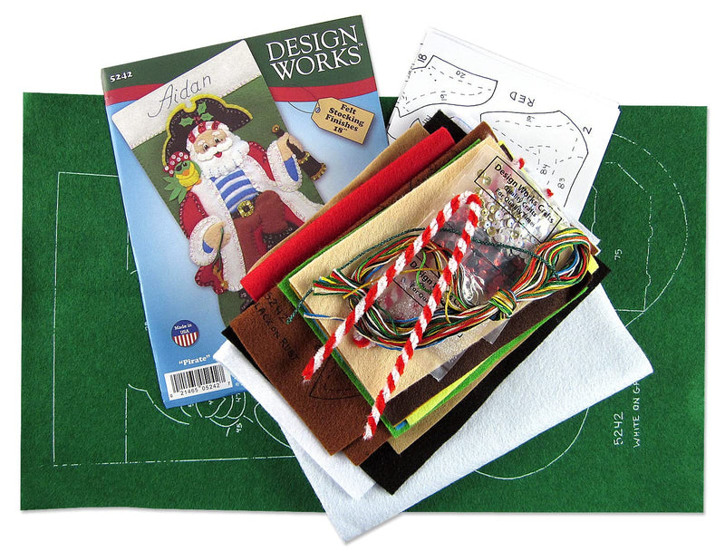 Tobin Pirate Stocking Felt Applique Kit, 18-Inch Long - NewNest Australia