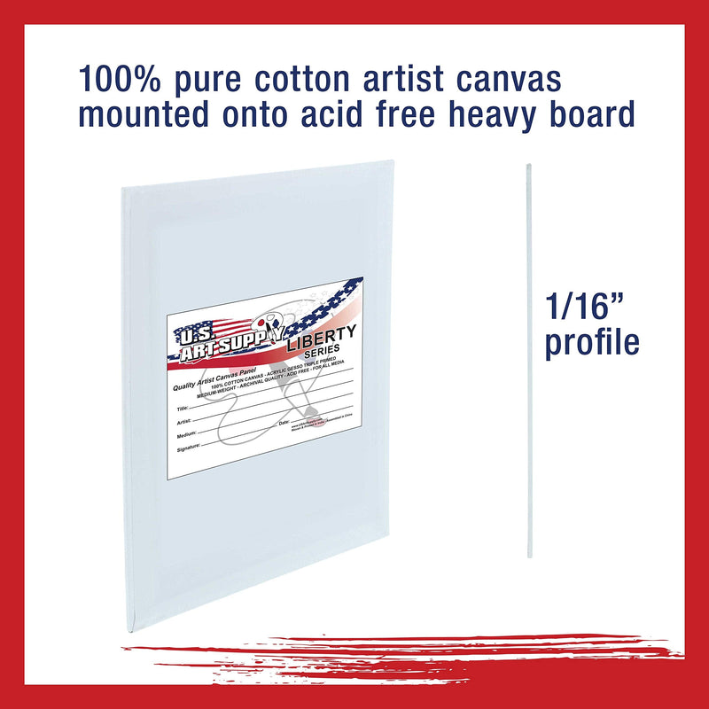 US Art Supply 3 X 5 inch Professional Artist Quality Acid Free Canvas Panel Boards for Painting 12-Pack (1 Full Case of 12 Single Canvas Board Panels) 3" x 5" - NewNest Australia