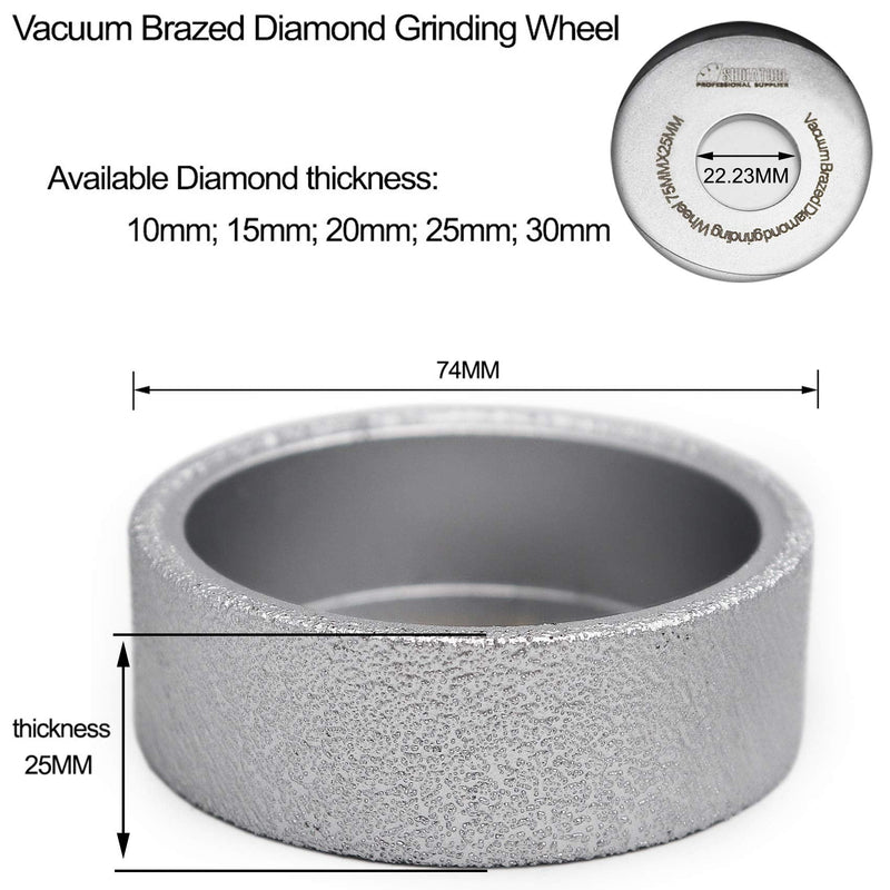 SHDIATOOL 3 Inch Profile Hand Diamond Wheel Height 25mm Flat Edge Grinding for Stone Marble Granite Rock 1 - NewNest Australia
