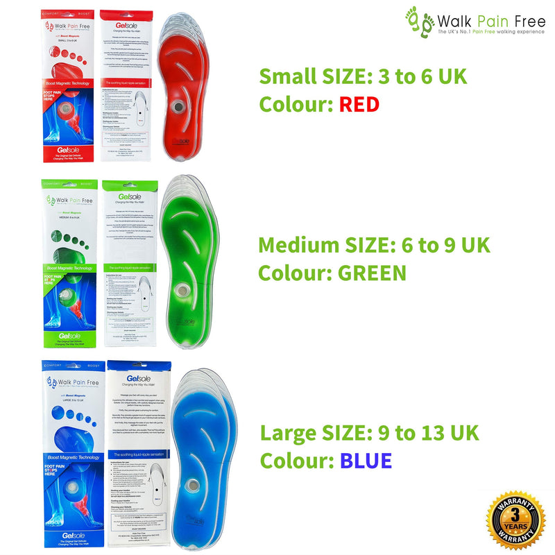 Orthotic Gel Insoles, Boost Magnetic Technology | Walk Pain Free COMFORT Insoles | Reduce Heel Pain, Plantar Fasciitis, Flat Feet | Supplying NHS & Emergency Services MEDIUM: 6 to 9 UK Green - NewNest Australia