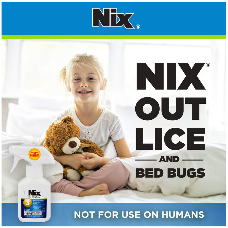 Nix Lice & Bed Bug Killing Spray for Home, Bedding & Furniture, Transparent, 5 Fl.Oz - NewNest Australia