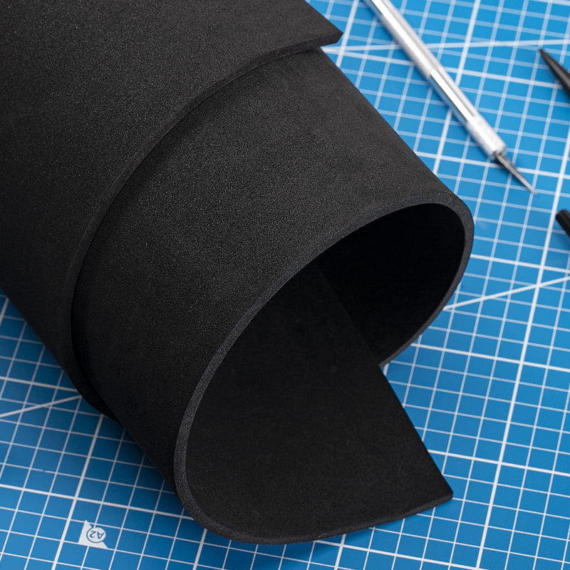 Black Foam Sheets Roll, Premium Cosplay Large EVA Foam Sheet 13.9" x 59",5mm Thick, High Density 89kg/m3 for Cosplay Costume, Crafts, DIY Projects by MEARCOOH Large-black - NewNest Australia