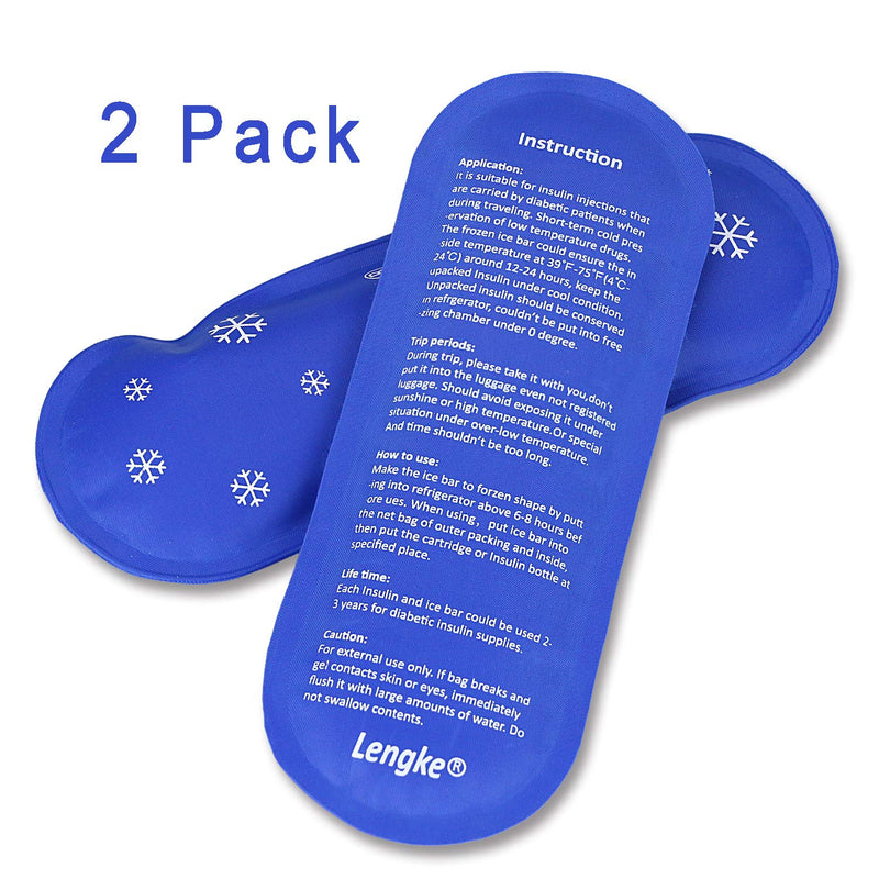 YOUSHARES Ice Packs for Insulin Cooler Travel Case - Reusable Cooler Ice Packs Suitable for Diabetic Insulin Cooler Storage Bag（2 Packs） A Ice Pack 2pc - NewNest Australia