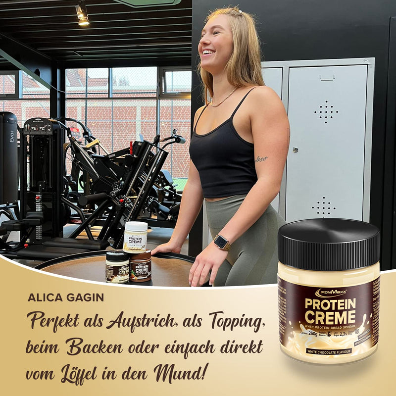 Ironmaxx Protein Cream ‚ 250 G ‚ White Chocolate ‚ Low Carb Bread Spread With Up To 30% Protein ‚ Ideal For Calorie-Conscious And Low-Sugar Diet ‚ Designed In Germany - NewNest Australia