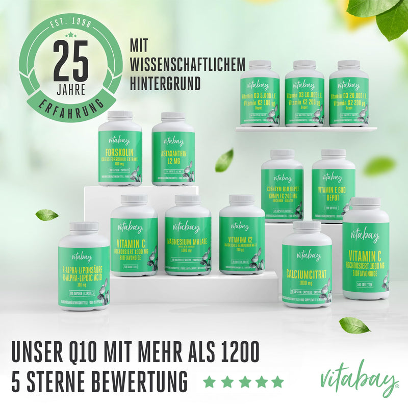 Vitabay Coenzyme Q10 Capsules High Dose 200mg VEGAN & LABORATORY TESTED Depot Complex - 120 Capsules Q10 Coenzyme 200mg - Antioxidant Coenzyme Q10 - Coenzyme Q10 200mg Capsules Q 10 Coenzyme Q 10 - Q Enzyme Q10 120 pieces (pack of 1) - NewNest Australia