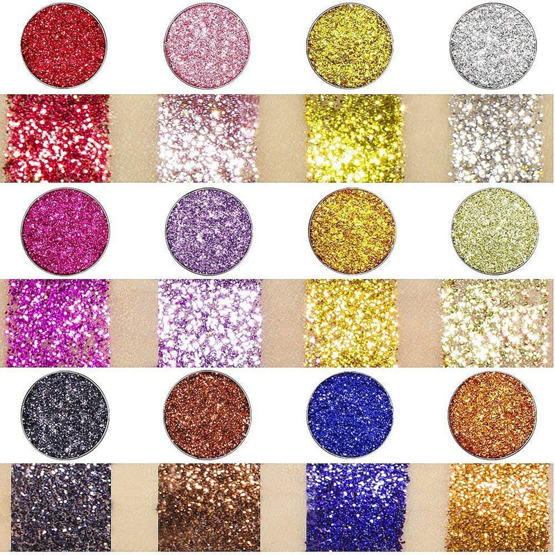 12 Colors Glitter Powder Makeup Palette Professional Long Lasting Shimmer Eyeshadow Palette Mineral Pressed Glitter - NewNest Australia