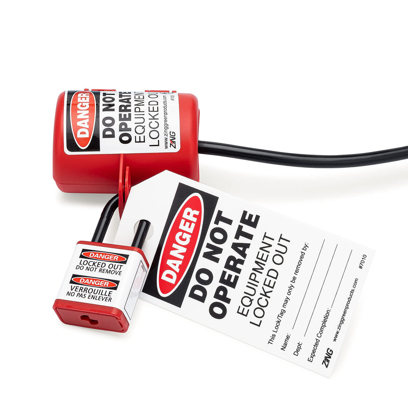 ZING 7105 RecycLockout Lockout Tagout, Small Plug Lockout, Recycled Plastic 1-Pack - NewNest Australia