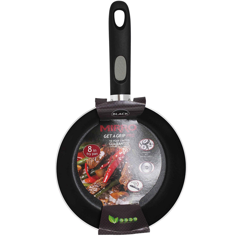 Mirro A79702 Get A Grip Aluminum Nonstick Fry Pan Cookware, 8-Inch, Black - - NewNest Australia