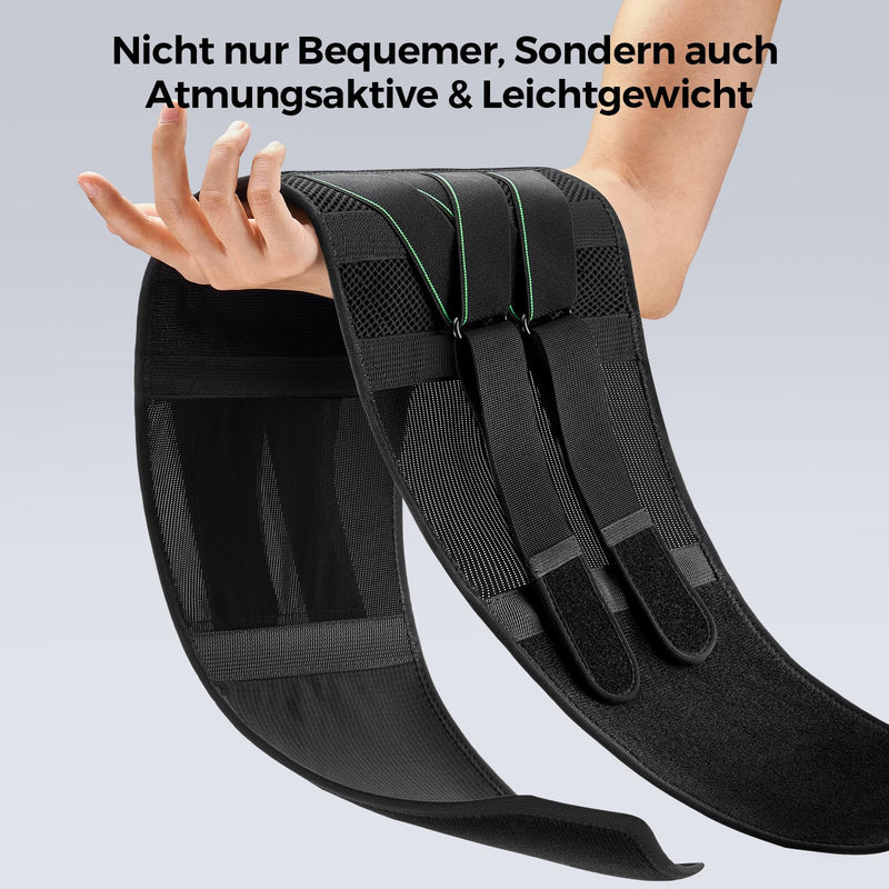 FREETOO back support belt with 7 metal supports, comfortable back bandage for men and women with removable 3D lumbar padding for the lower back, lumbar spine, breathable back strap for work and sports M (waist: 85-100 cm) black - NewNest Australia