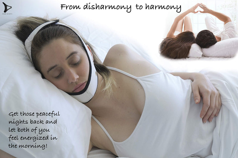 PrimeSiesta: Anti Snoring Chin Strap - Snore Stopper & Snoring Solution - Breathable, Flexible & Easily Adjustable with Eversoft Technology (Medium/Large) - NewNest Australia