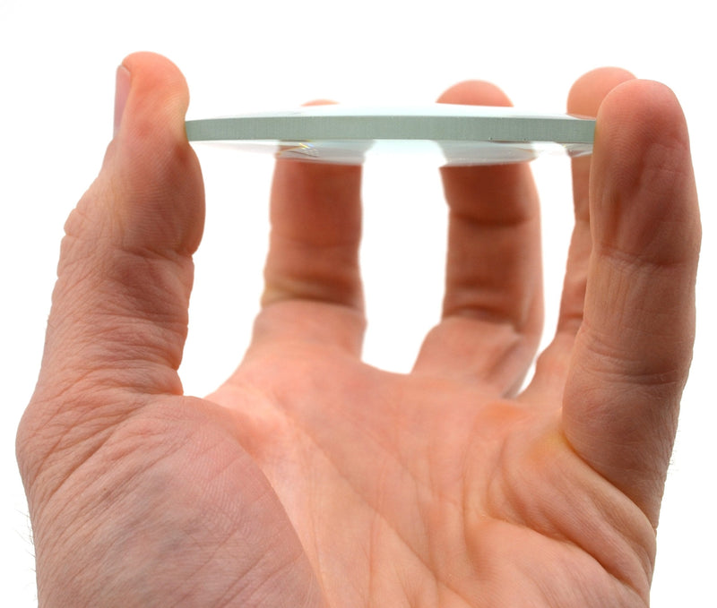 Double Convex Lens, 200mm Focal Length, 3" (75mm) Diameter - Spherical, Optically Worked Glass Lens - Ground Edges, Polished - Great for Physics Classrooms - Eisco Labs - NewNest Australia