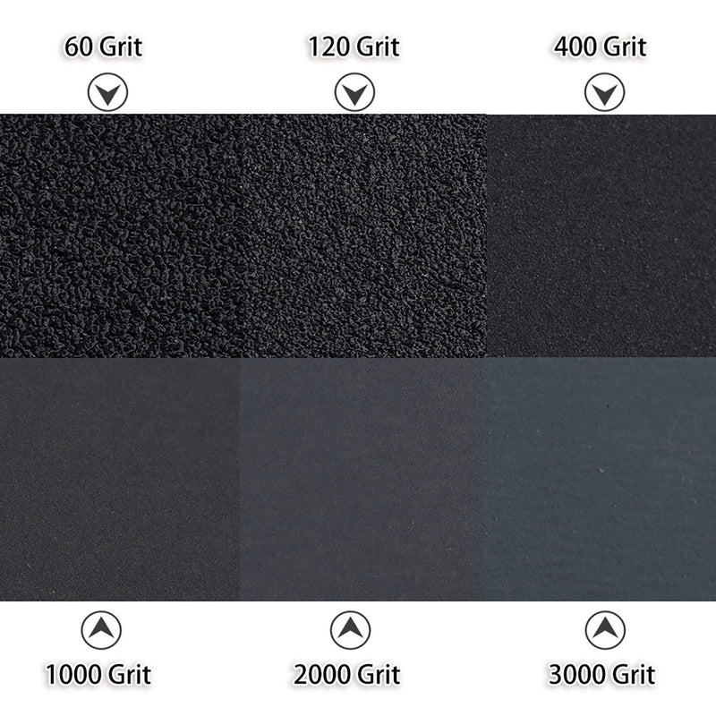 AUSTOR 102 Pcs Wet Dry Sandpaper 60 to 3000 Grit Assortment 3 x 5.5 Inch Abrasive Paper with Free Box for Automotive Sanding, Wood Furniture Finishing - NewNest Australia