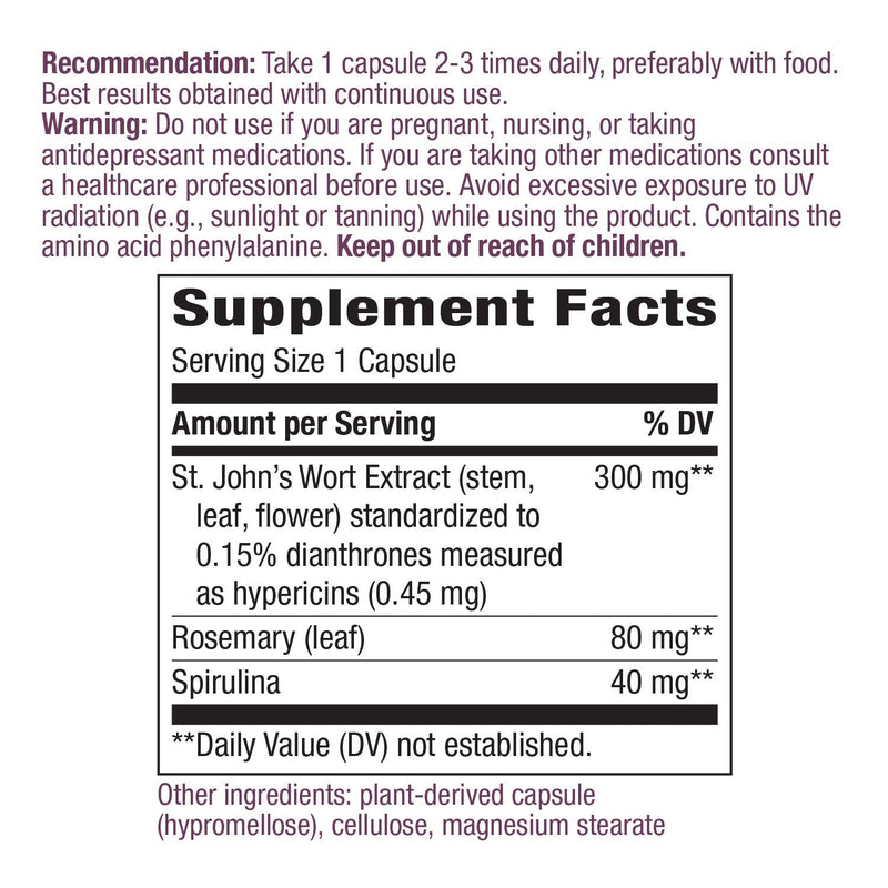 Nature’s Way St. John’s Wort, Premium Extract, Promotes Positive Outlook, Non-GMO, 90 Capsules 90 Count (Pack of 1) - NewNest Australia