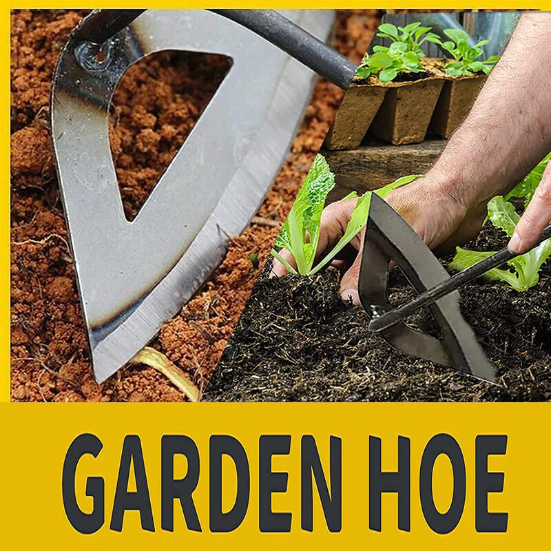 2Pcs Gardening Hand Tools Hoe, Durable All-Steel Hardened Hollow Hoe, Sharp Garden Edger Weeder,Hoe Garden Tool Hand Shovel Weed Puller Accessories for Backyard Weeding, Loosening, Farm Planting 2 pack - NewNest Australia