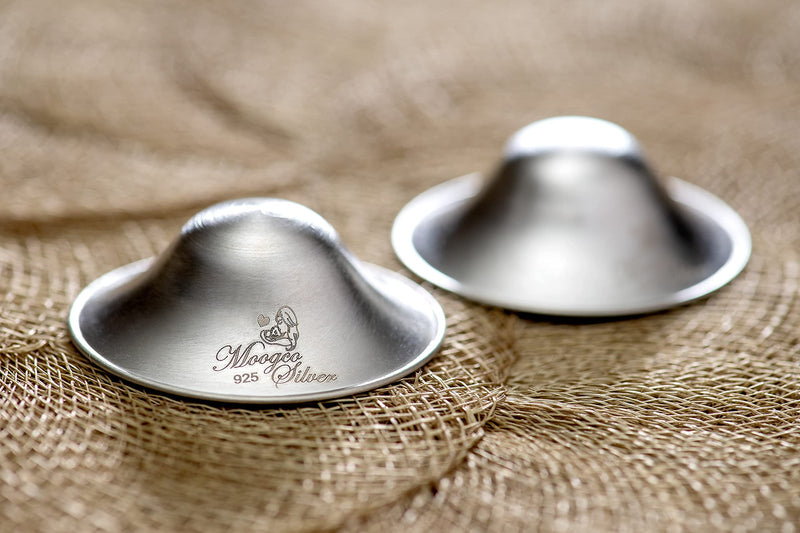 The Original Silver Nursing Cups - Nipple Shields for Nursing Newborn - Newborn Essentials Must Haves - Nipple Covers Breastfeeding - 925 Silver (2 Count (Pack of 1)) 2 Count (Pack of 1) - NewNest Australia