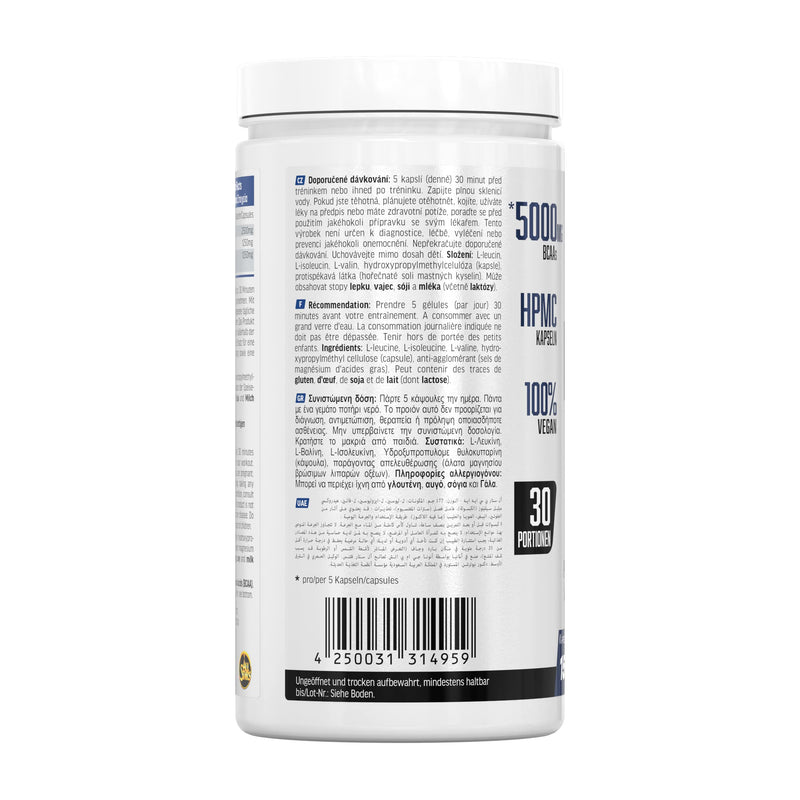 All Stars Bcaa Mega Caps, Branched Chain Amino Scids, 150 Bcaa Capsules, Vegan, 1000 Mg Bcaas Per Capsule With L-Leucine + L-Valine + L-Isoleucine, Supplement Without Gelantine, Low Fat And Sugar - NewNest Australia