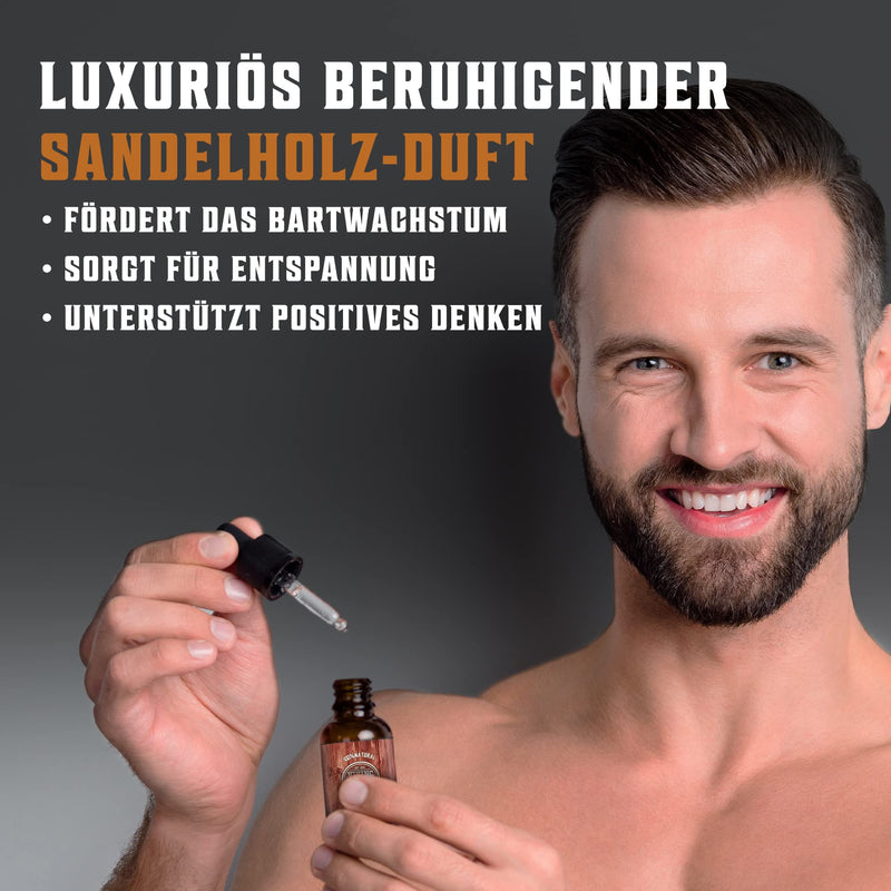 Viking Revolution Sandalwood Beard Oil 30ml - Beard Oil Men All Natural All Natural With Organic Argan And Jojoba Oils. Softens and strengthens the beard and mustache - NewNest Australia
