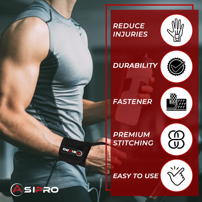 Asipro Wrist Bandages Fitness Professional Wrist Wraps Wrist Wraps For Calisthenics, Bodybuilding & Strength Training Fitness Wrist Protection Sports Bandage Wrist Pair 2 Wrist Support Sports - NewNest Australia