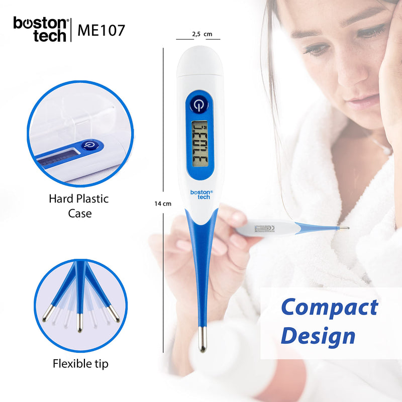 Digital And Basal Thermometer For Babies, Children And Adults, Fever Alarm, Flexible Tip, Quick And Accurate, Oral, Rectal Or Axillary Temperature In 10 S Easy To Read And Housing - NewNest Australia