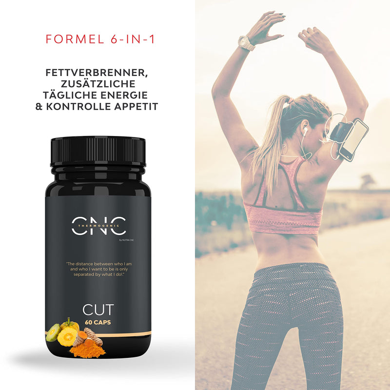 Slimming Cut Fast Fat Burner, Fat Burner 6-In-1, Accelerate Metabolism, Appetite Suppressant, L Carnitine Carnipure, Bioperine, Turmeric, Green Tea &Amp; Yerba Mate, High Dose &Amp; Vegan - NewNest Australia