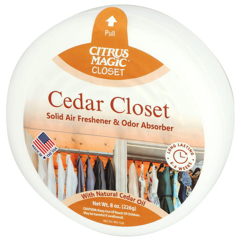Citrus Magic For Closets Odor Absorbing Solid Air Freshener, Cedar Closet, 8-Ounce Pack of 1 - NewNest Australia