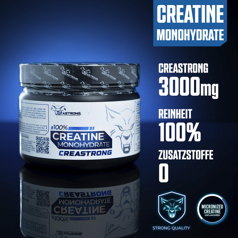 Creatine Monohydrate 100% Pure Creastrong, Patent Trademark From Vitastrong, Creatine Monohydrate Powder With Optimal Solubility, Creatine Powder, Micronized Creatine Powder - NewNest Australia