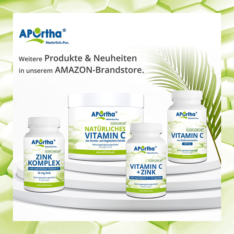 APOrtha® - Vitamin A 8,000 IU (2,400 µg) - 120 vegan capsules, high dosage and easy to swallow, made from retinyl acetate, allergen-free, vegan, gluten-free - NewNest Australia