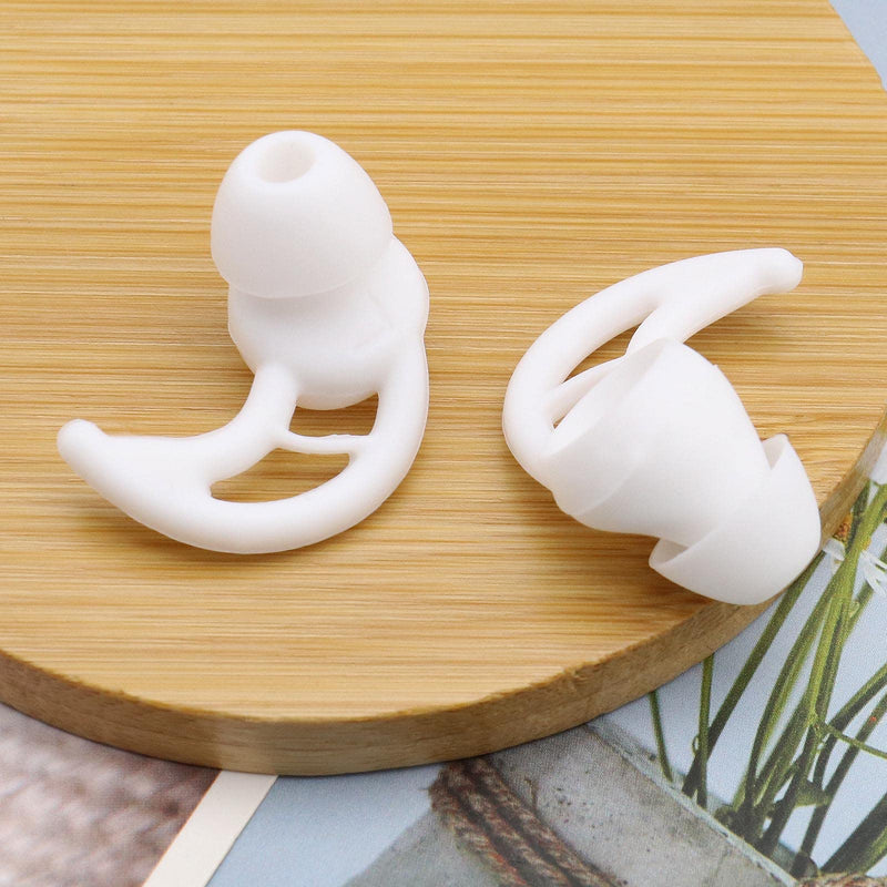 2 Pairs Earplugs Cover Replacement Silicone Soft Ear Hooks Ear Loops In-Ear Earplugs With Wings Non-Slip Compatible With Sony Wf-1000Xm3/Wi-1000X Headphones White - NewNest Australia
