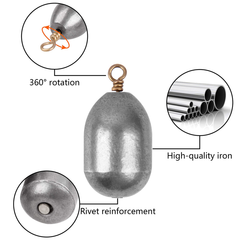 Fishing Weight Sinker - 27/65pcs Bass Casting Sinker Weight Bell Sinker Eco-Friendly Iron Fishing Weight Sinker with Ring Water Drop Sinker Weight for Saltwater Freshwater Fishing 27pcs - NewNest Australia