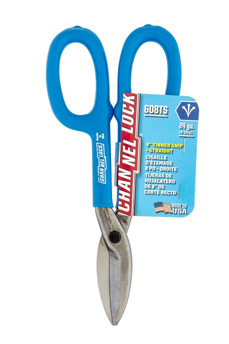 Channellock 608TS 8" Straight Cut Tinner Snips, 8-Inch - NewNest Australia