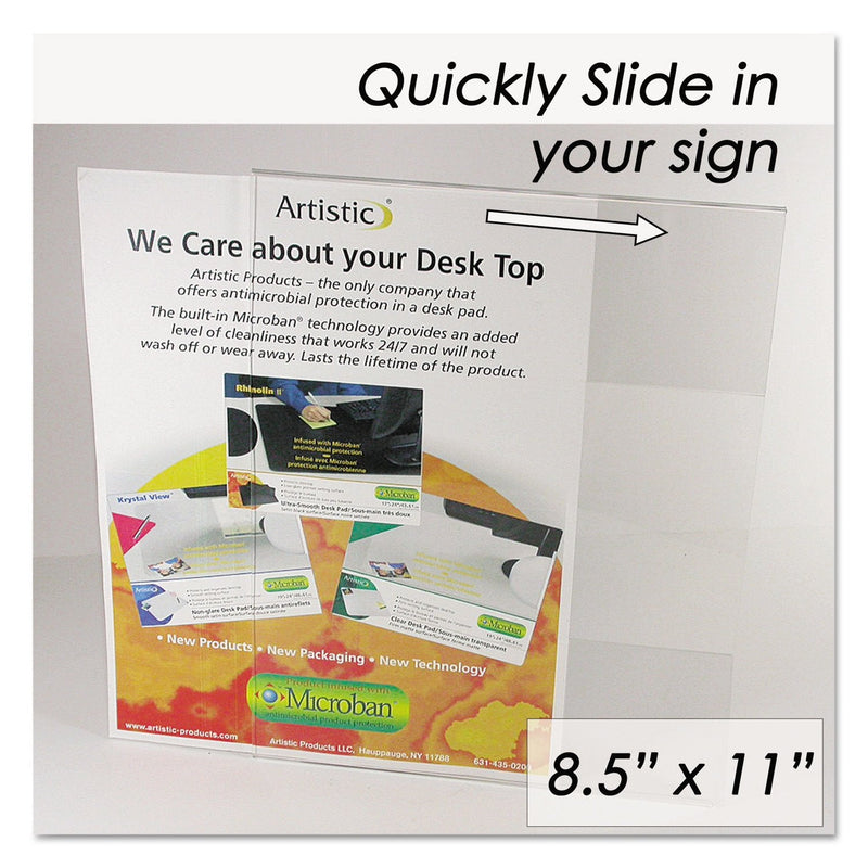 Nudell Cubicle Sign Holder, Clear, 11" x 8.5" x 11.5" - NewNest Australia
