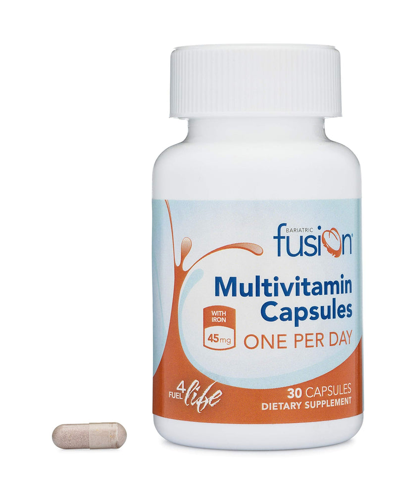 Bariatric Fusion Bariatric Multivitamin ONE per Day Capsule with 45mg of Iron for Post Bariatric Surgery Patients Including Gastric Bypass and Sleeve Gastrectomy, 30 Count, 1 Month Supply 30 Count (Pack of 1) - NewNest Australia