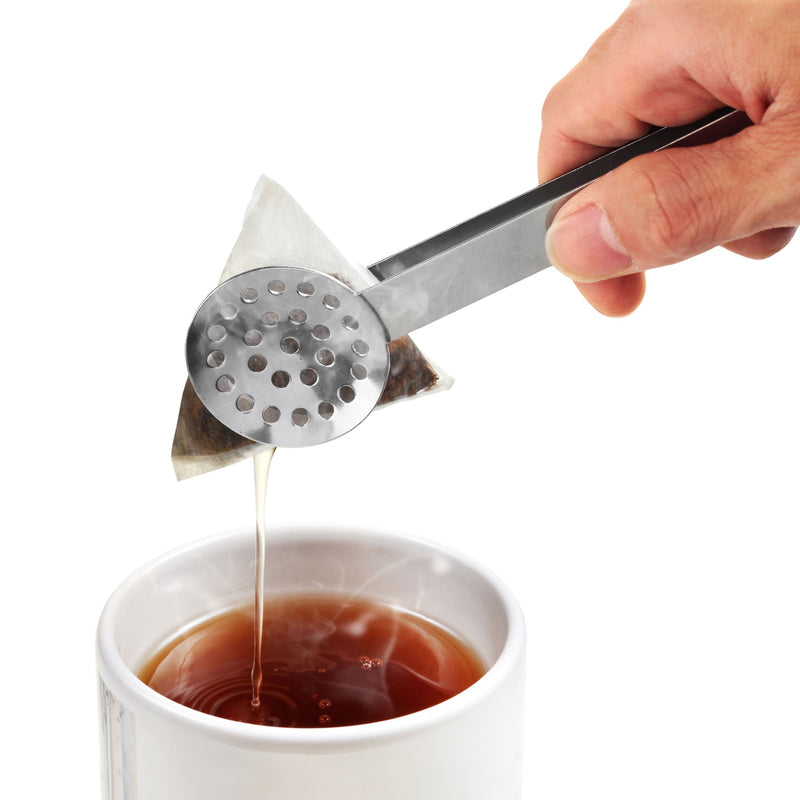 ORBLUE Tea Bag Squeezer | Stainless Steel Solid and Strainer Parts | Easy & Effective Tea Extraction + No More Burned Fingers on Hot Tea Bag - NewNest Australia