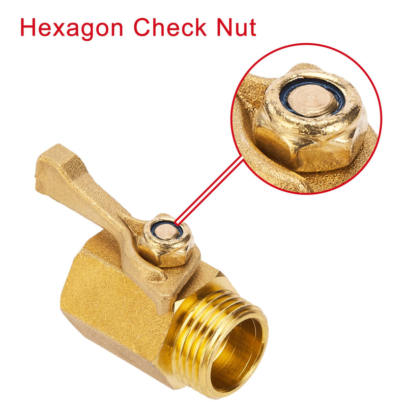 JOEJET Garden Hose Shut Off Valve, Heavy Duty Brass Shut Off Valve for Garden Hose with 2 Rubber Washers, 3/4 Inch, 2 Pack - NewNest Australia