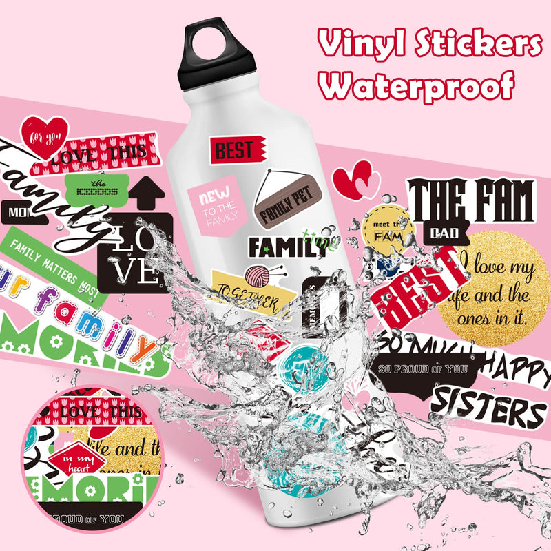 30 Sheet Family Friend Theme Scrapbooking Sticker Decals 500 Pieces Waterproof Vinyl Happy Family Friend Memories Sticker Decor for Family Album Scrapbooking Embellishment Art Project (Family Theme) Family Theme - NewNest Australia