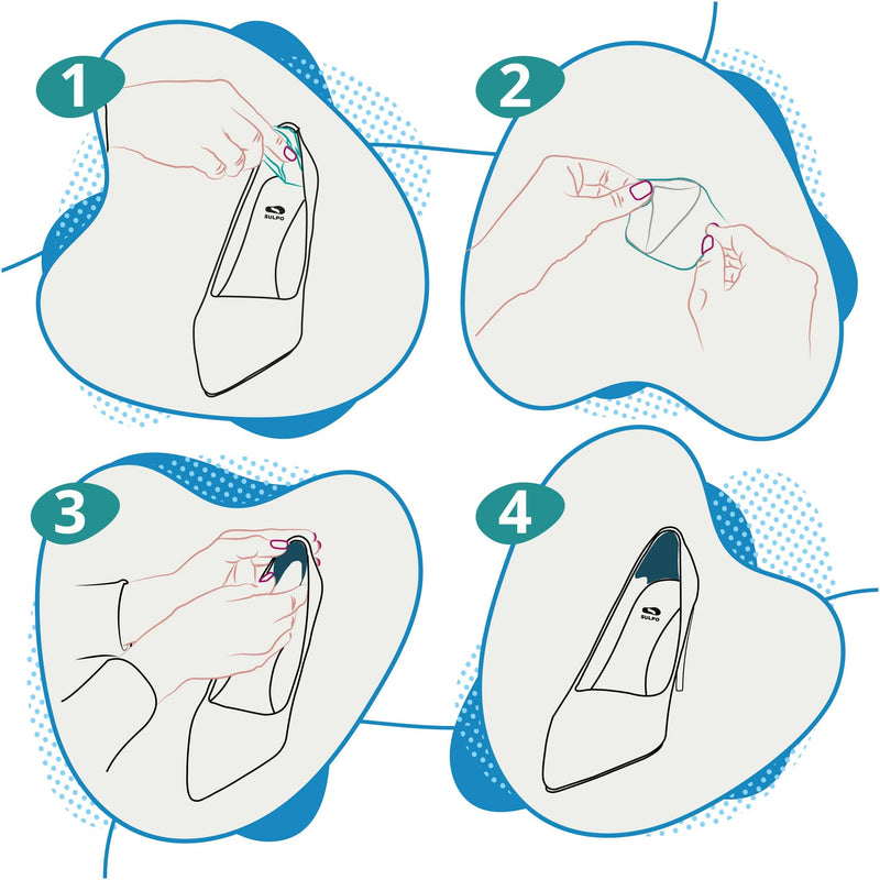 SULPO 2 pairs of heel pads - shoe insoles - heel protection - shoe insoles for shoes that are too big - heel cushions to make shoes smaller - heel insoles black 5 mm and 10 mm - NewNest Australia