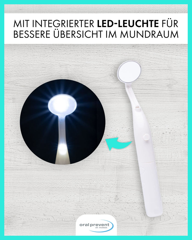 ORAL Prevent mouth mirror with LED light - dental mirror for better dental care - dentist mirror with anti-fog coating - dental care mirror - NewNest Australia
