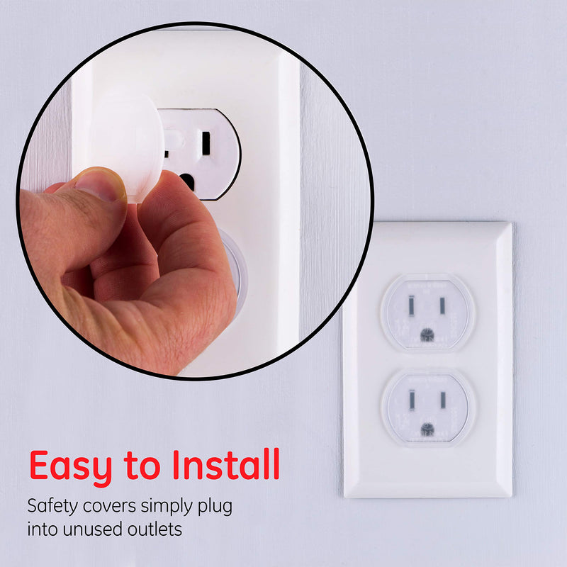 Power Gear Plastic Outlet Covers, 8 Pack, Shock Prevention, Child Safe, Easy Install, UL Listed, Clear, 50271 - NewNest Australia