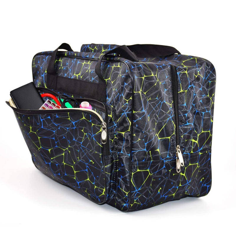 TLBTEK Black Sewing Machine Carrying Case,Universal Canvas Carry Tote Bag,Portable Padded Storage Dust Cover with Pockets for Sewing Machine - NewNest Australia