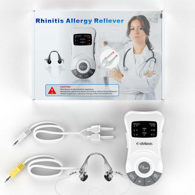 LifeBasis Anti Allergy Device Allergy Helper Anti Snoring Device Allergic Rhinitis Laser Treatment Machine for Snoring Stuffy Nose Nasal Itching Sneezing Sinusitis Cold REUSABLE - NewNest Australia