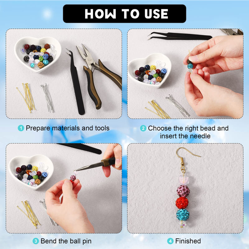 500 Pieces Flat Head Pins for Jewelry Making 2 Inch Straight Head Pins Metal End Headpins DIY Head Pin Findings with Plastic Box for Craft Earring Bracelet Necklace Pendant Supplies (Gold, Silver) Gold, Silver - NewNest Australia