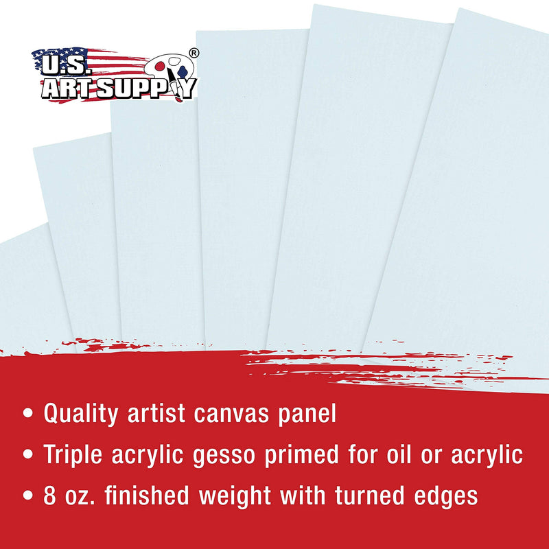 US Art Supply 4 X 4 inch Professional Artist Quality Acid Free Canvas Panel Boards 12-Pack (1 Full Case of 12 Single Canvas Panel Boards) 4" x 4" - NewNest Australia